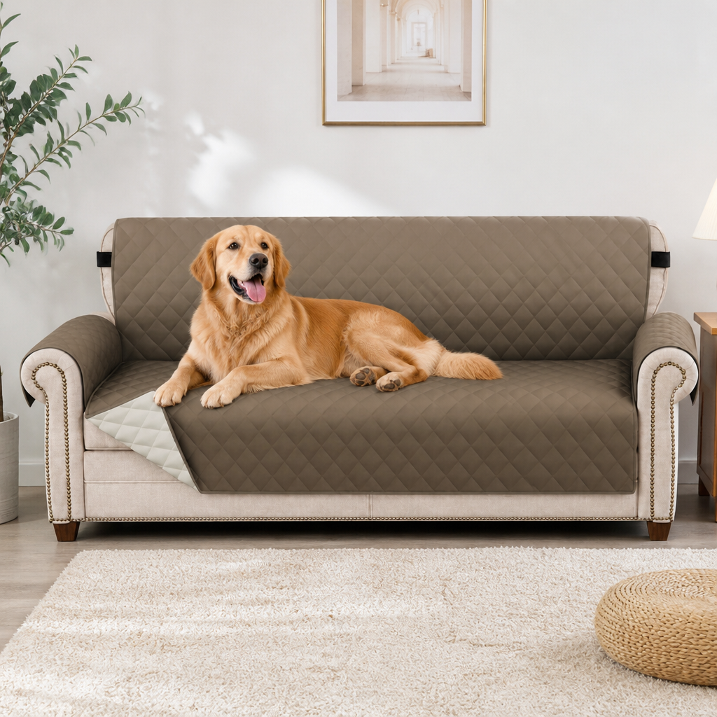 Ortekor Waterproof Quilted & Non-Slip Sofa Cover (Fitted)