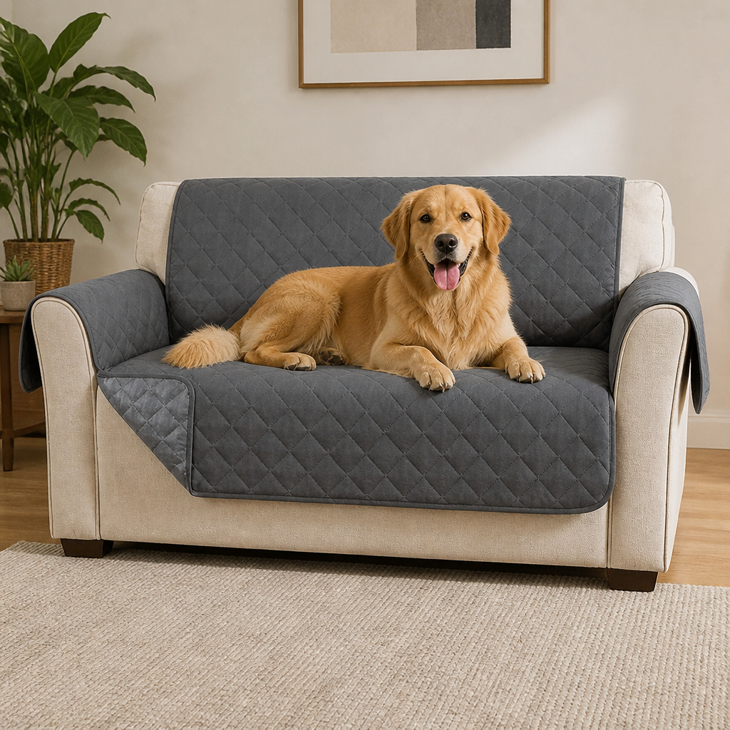 Ortekor Waterproof Quilted Stretch Sofa Slipcover (Universal Fit)
