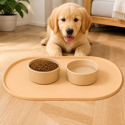 Ortekor Waterproof Raised-Edge Silicone Pet Mat