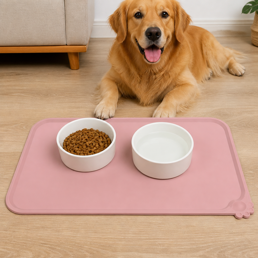 Ortekor Waterproof Silicone & Easy-Clean Pet Feeding Mat
