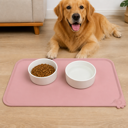 Ortekor Waterproof Silicone & Easy-Clean Pet Feeding Mat