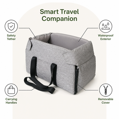 Ortekor Waterproof & Washable Console Booster Dog Car Seat