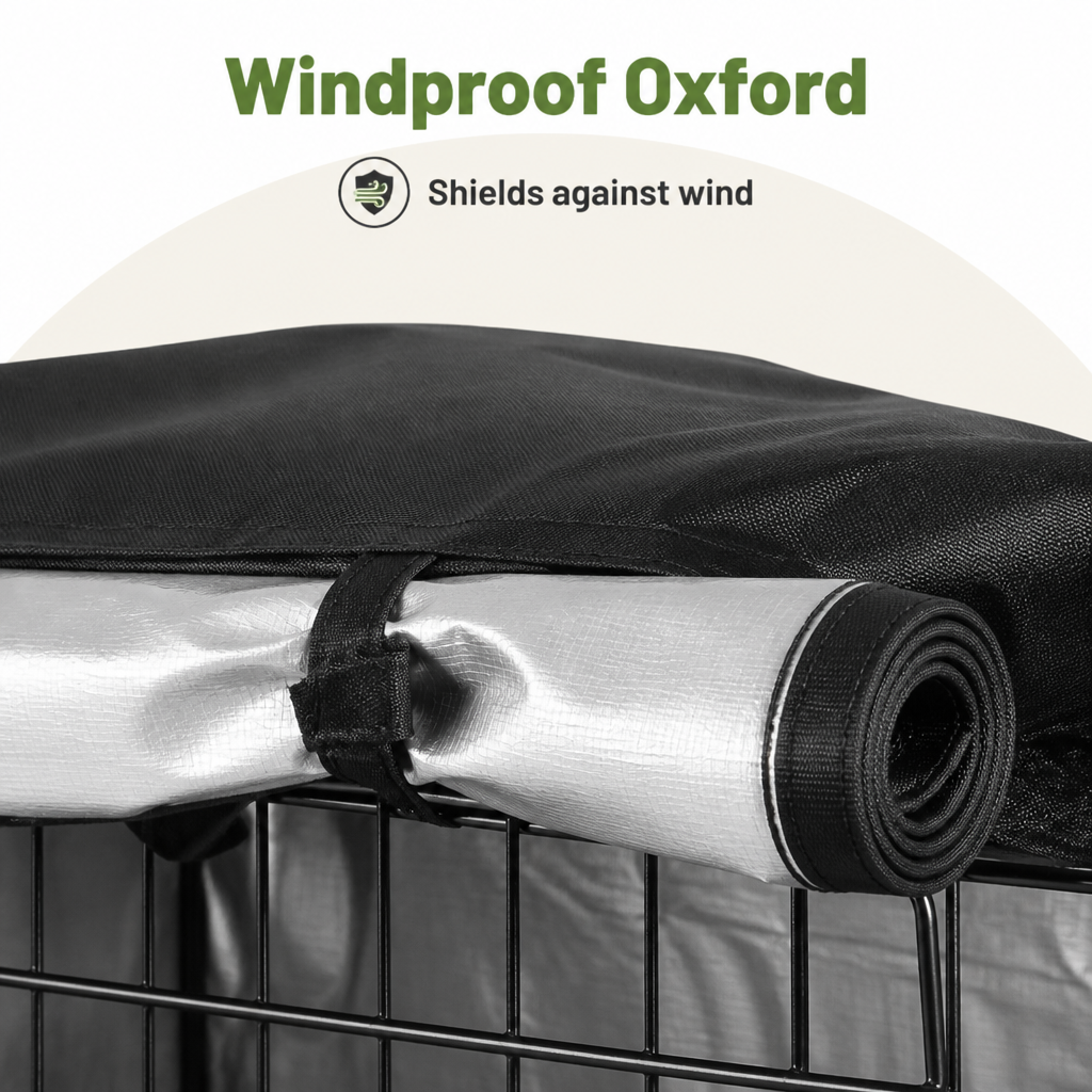Ortekor Windproof Oxford & Two-Zip Doors Dog Crate Cover