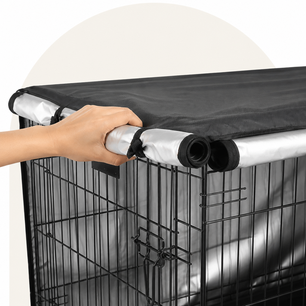 Ortekor Windproof Oxford & Two-Zip Doors Dog Crate Cover