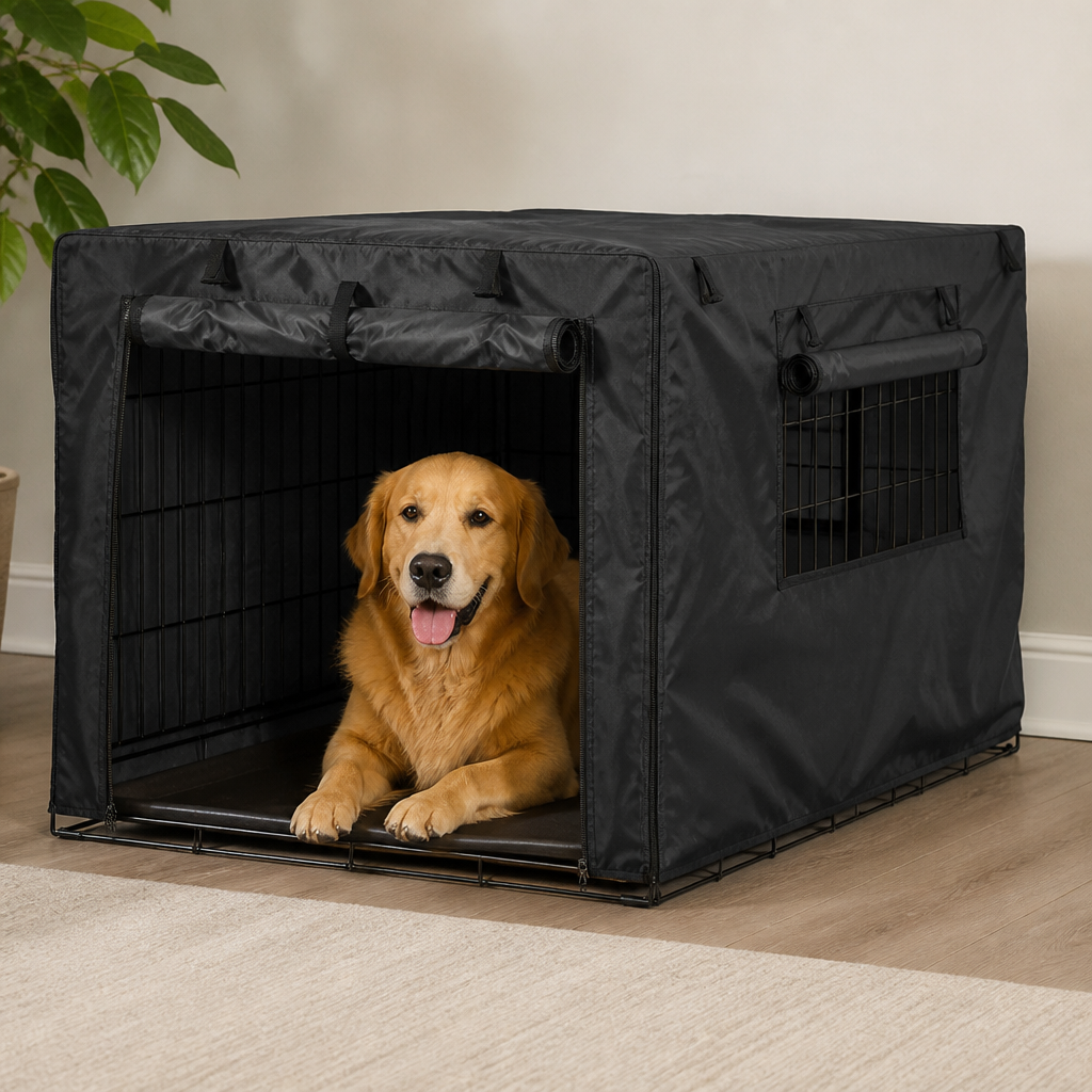 Ortekor Windproof Oxford & Two-Zip Doors Dog Crate Cover