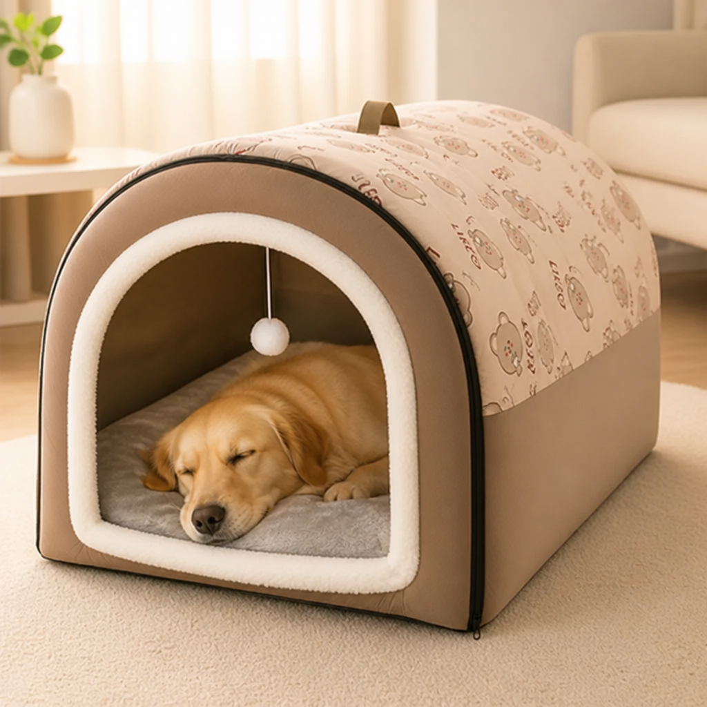 Ortekor Winter-Warm Plush & Washable Dog Bed