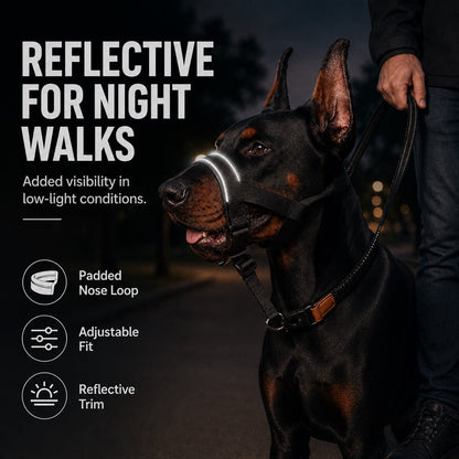 No-Pull Padded Adjustable Dog Head Halter
