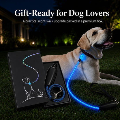 USB-Rechargeable LED Dog Leash (4.9 ft)