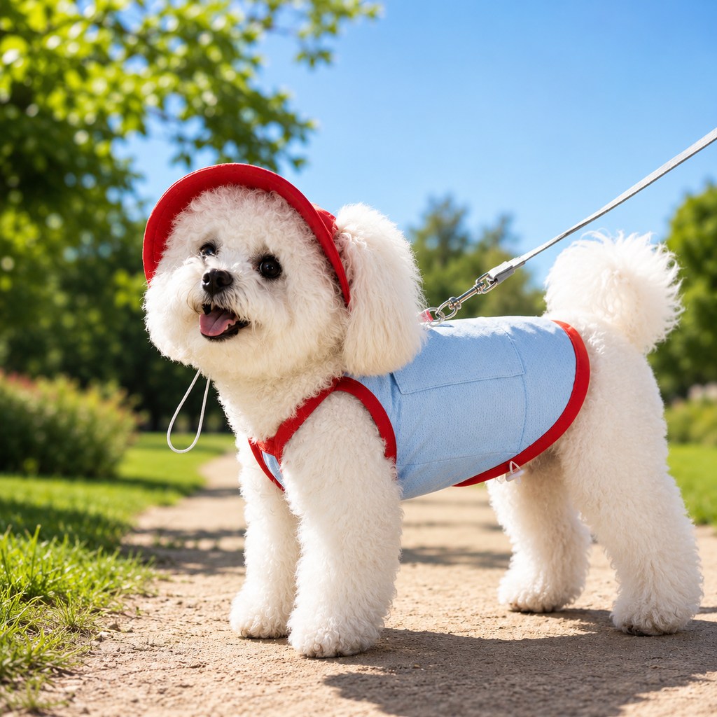 Ortekor Dog Cooling Vest and Sun Hat Set – Keep your dog cool and comfortable during hot summer walks.