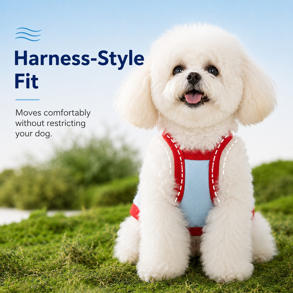 Ortekor Dog Cooling Vest and Sun Hat Set – Keep your dog cool and comfortable during hot summer walks.