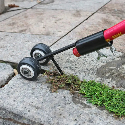 Twin-Wheel Patio Crack Weeder for Brick Pavers, Walkways & Garden Edging – Iron Scraper Tool Head for Standard Handle