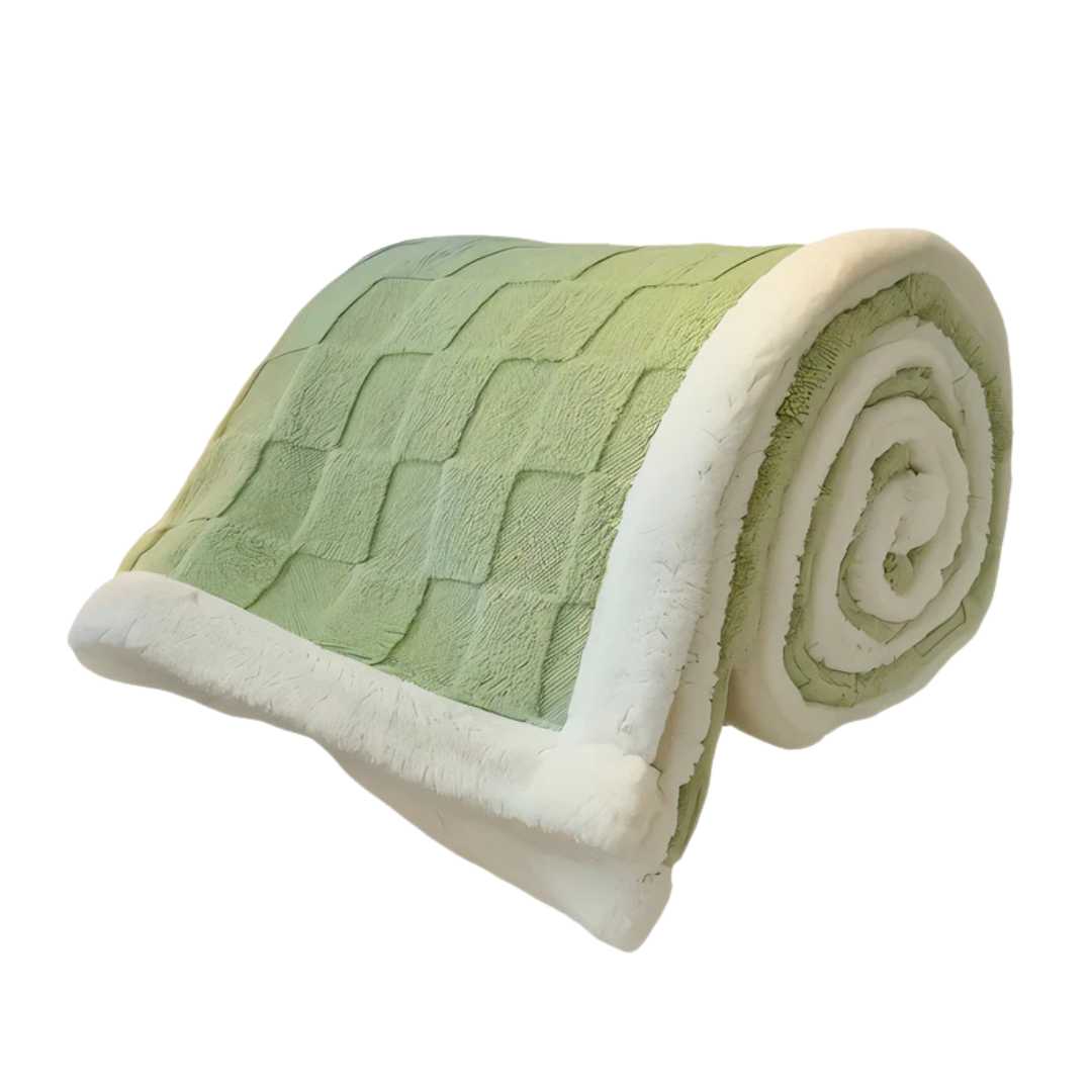 Double-Sided Sherpa and Fleece Blanket – Super Soft Plaid for Ultimate Warmth