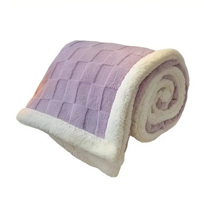 Double-Sided Sherpa and Fleece Blanket – Super Soft Plaid for Ultimate Warmth
