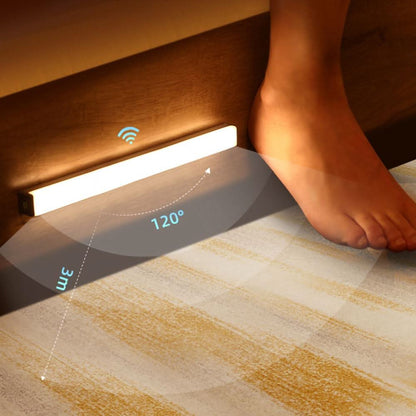 Motion-Activated LED Under Cabinet Light Bar – Battery or USB Powered Wireless Stick-On Lighting for Closets, Pantries & Drawers