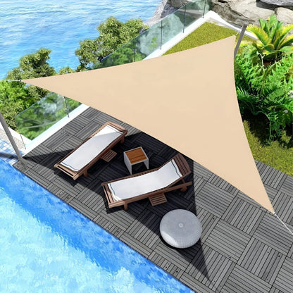 Outdoor Triangle Sun Shade Sail UV Protection Canopy for Patio Deck Pool Garden Yard Backyard Pergola Balcony Waterproof Polyester Awning