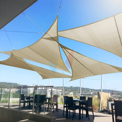 Outdoor Triangle Sun Shade Sail UV Protection Canopy for Patio Deck Pool Garden Yard Backyard Pergola Balcony Waterproof Polyester Awning