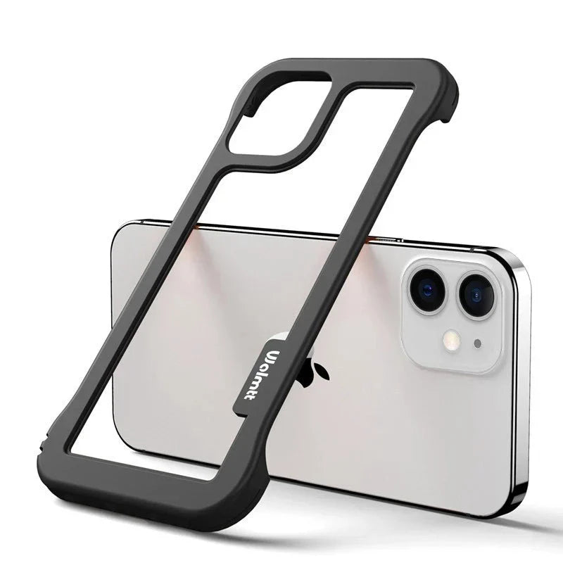 Two-Tone Protective Edge Guard Case for iPhone 12-17 All Models Anti-Scratch Open-Back Design Slim Fit Cover for Pro Max Air 16 15 14