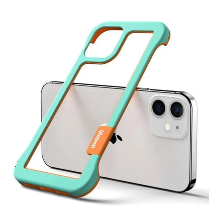 Two-Tone Protective Edge Guard Case for iPhone 12-17 All Models Anti-Scratch Open-Back Design Slim Fit Cover for Pro Max Air 16 15 14