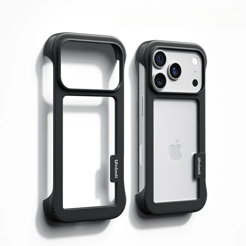 Two-Tone Protective Edge Guard Case for iPhone 12-17 All Models Anti-Scratch Open-Back Design Slim Fit Cover for Pro Max Air 16 15 14