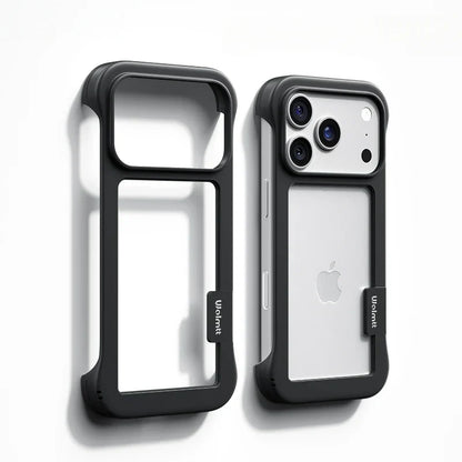 Two-Tone Protective Edge Guard Case for iPhone 12-17 All Models Anti-Scratch Open-Back Design Slim Fit Cover for Pro Max Air 16 15 14