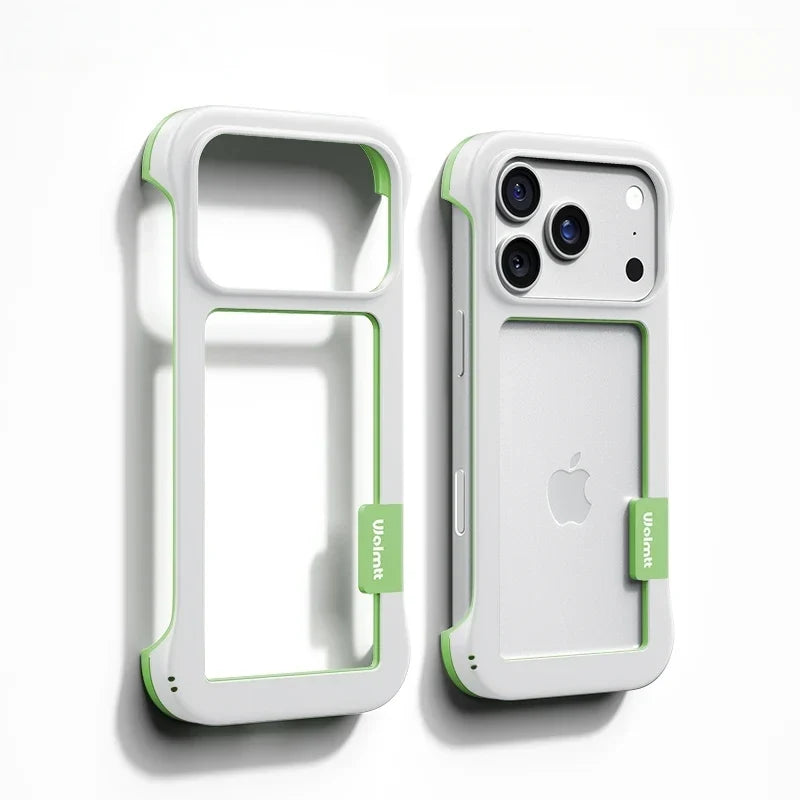 Two-Tone Protective Edge Guard Case for iPhone 12-17 All Models Anti-Scratch Open-Back Design Slim Fit Cover for Pro Max Air 16 15 14