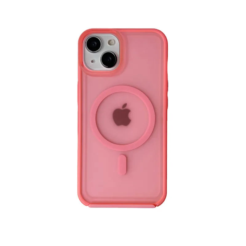 Protective iPhone Case with MagSafe Ring – Dual-Layer TPU Anti-Fingerprint Cover for iPhone 14, 15, 16 Series – Wireless Charging Compatible