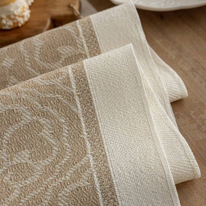 Dune Table Runner - Microfiber Blend, Boho Damask Design