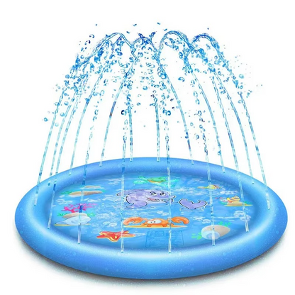 Durable Dog Splash Pad | 60/67 Outdoor Cooling Mat with Sprinkler | Safe Water Play for Dogs