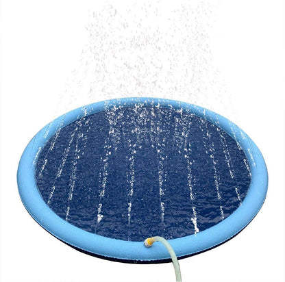 Durable Dog Splash Pad | 60/67 Outdoor Cooling Mat with Sprinkler | Safe Water Play for Dogs