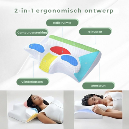 Contouring Cervical Support Sleep Cushion – Adaptive Foam for Back, Side & Stomach Sleepers