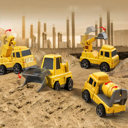 Dynamic Vehicle Set | 5-Piece Construction Playset with Lights & Sounds | Engaging Fun for Kids