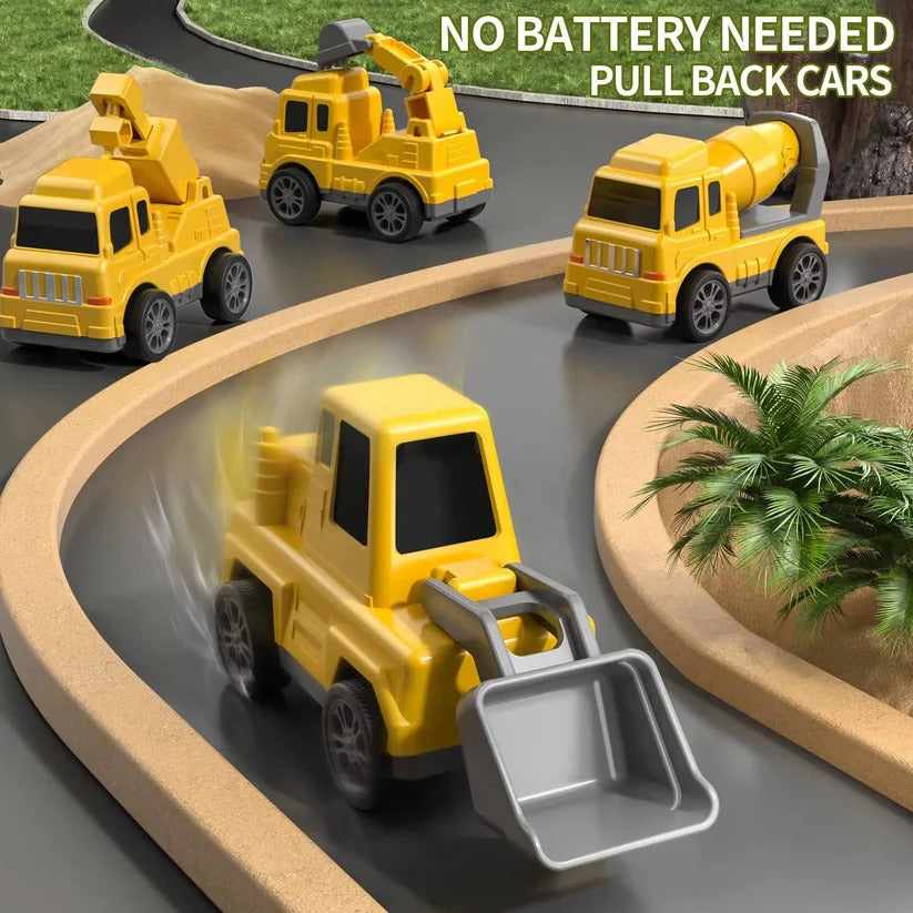 Dynamic Vehicle Set | 5-Piece Construction Playset with Lights & Sounds | Engaging Fun for Kids