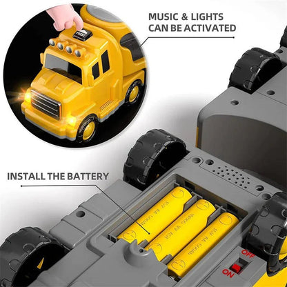 Dynamic Vehicle Set | 5-Piece Construction Playset with Lights & Sounds | Engaging Fun for Kids