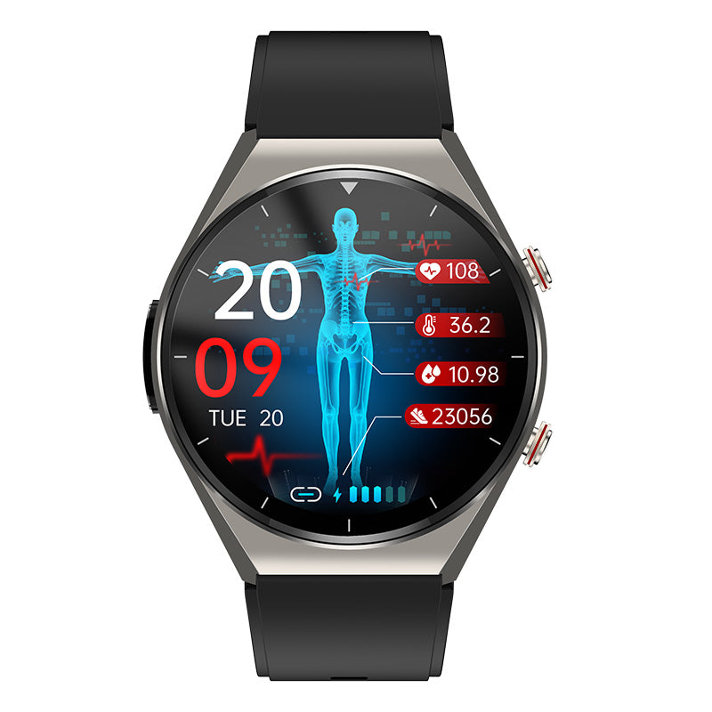 Health Monitoring Smartwatch with Glucose Tracker, Heart Rate, ECG, Blood Pressure & HRV Sensor for Daily Wellness & Fitness