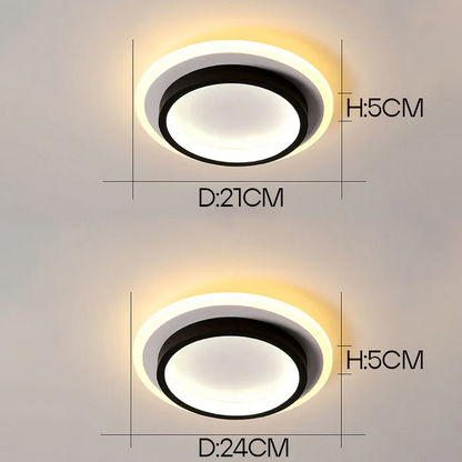 Round Flush Mount LED Light 2 in Low Profile for Bedroom Hallway Living Room Kitchen Entry Modern Ultra Slim Disk Design 10W 20W Integrated