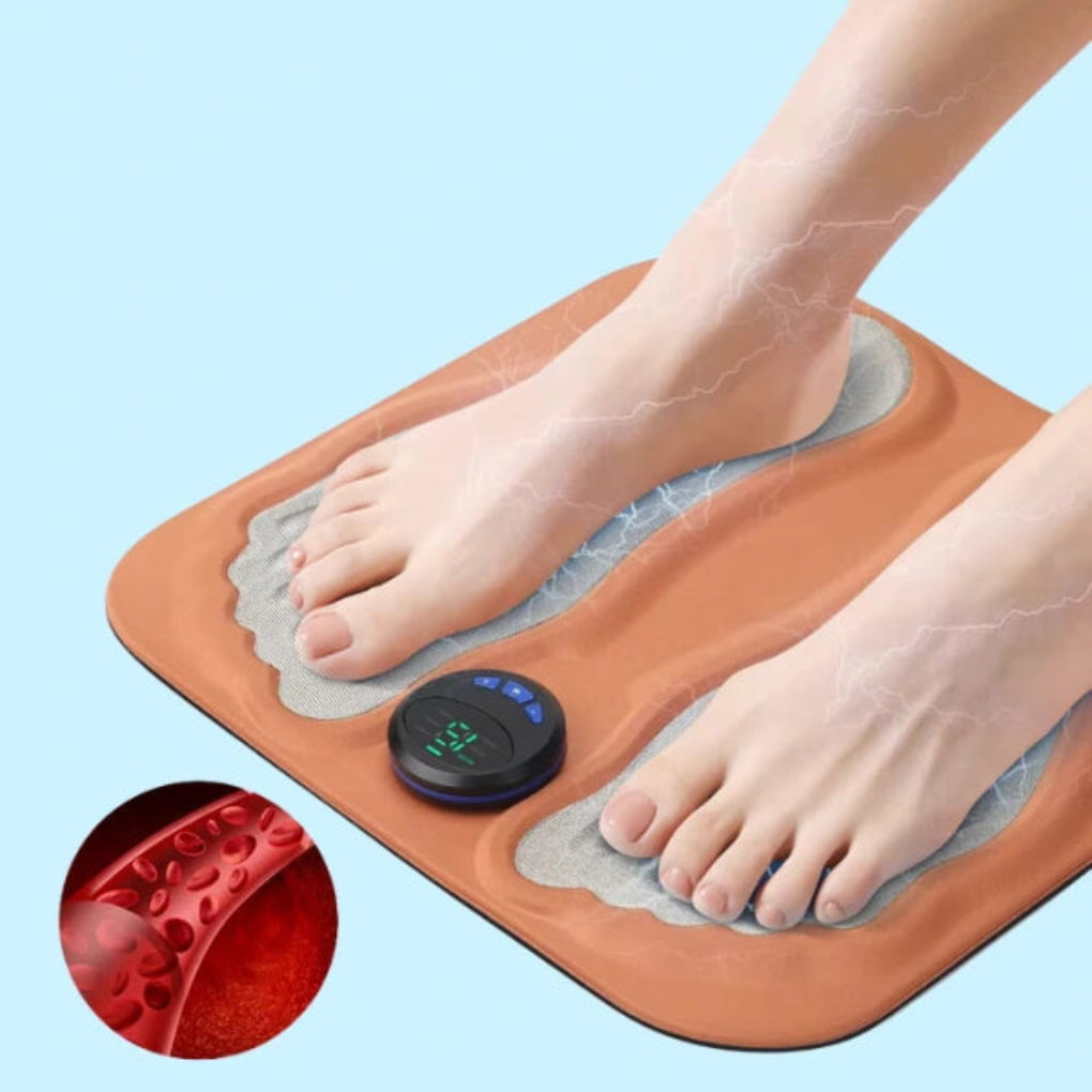 EMS Foot Stimulation Mat | Compact Design with Customizable Intensity | Versatile Foot Mat for Instant Relaxation