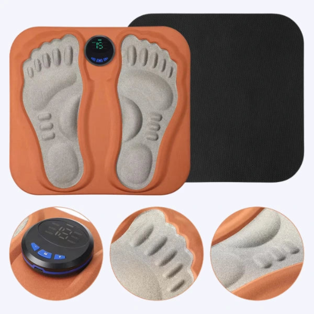 EMS Foot Stimulation Mat | Compact Design with Customizable Intensity | Versatile Foot Mat for Instant Relaxation