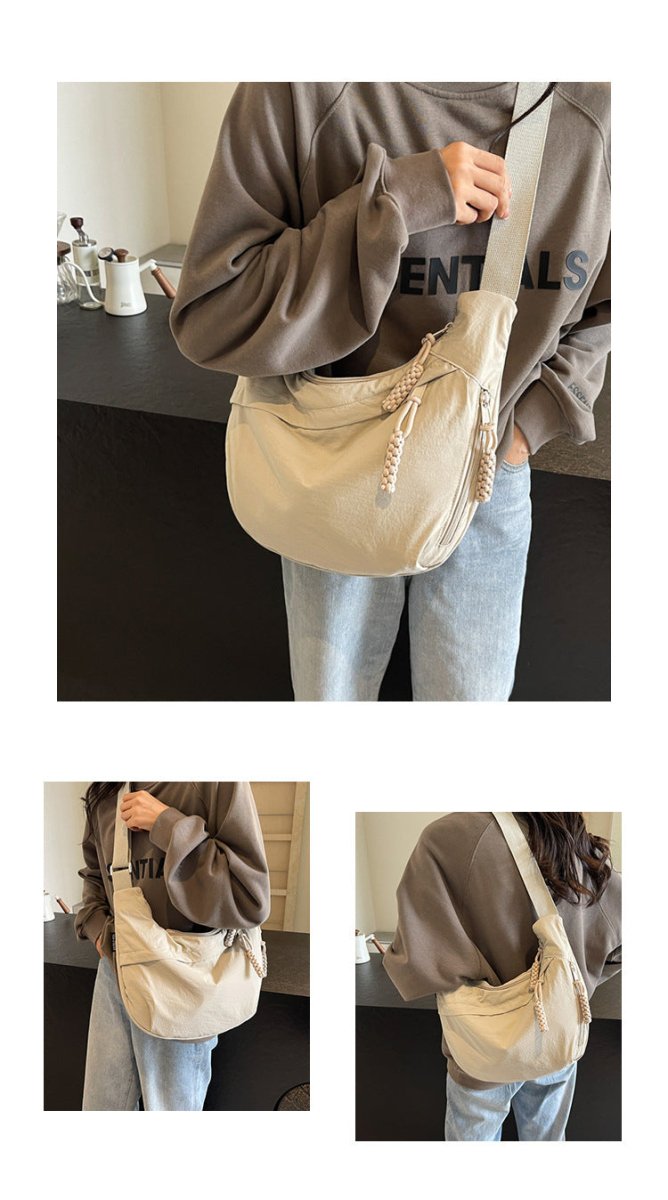 EVERCARRY | Nylon Shoulder Bag with Smart Compartments | Lightweight & Water-Repellent for Everyday Use