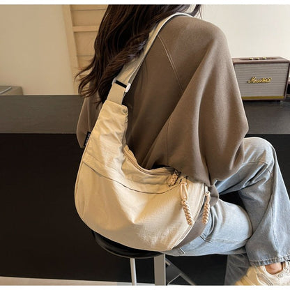 EVERCARRY | Nylon Shoulder Bag with Smart Compartments | Lightweight & Water-Repellent for Everyday Use