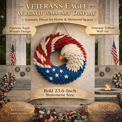 Eagle-Themed Decorative Wreath | Stunning Evergreen Design for Year-Round Display