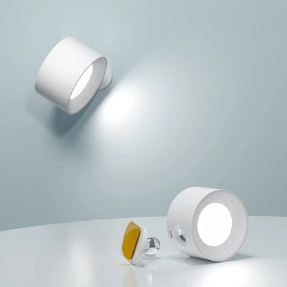 Rechargeable Wall Sconce with 360° Swivel Head – Dimmable LED Accent Light for Bedroom, Living Room, Reading Nook