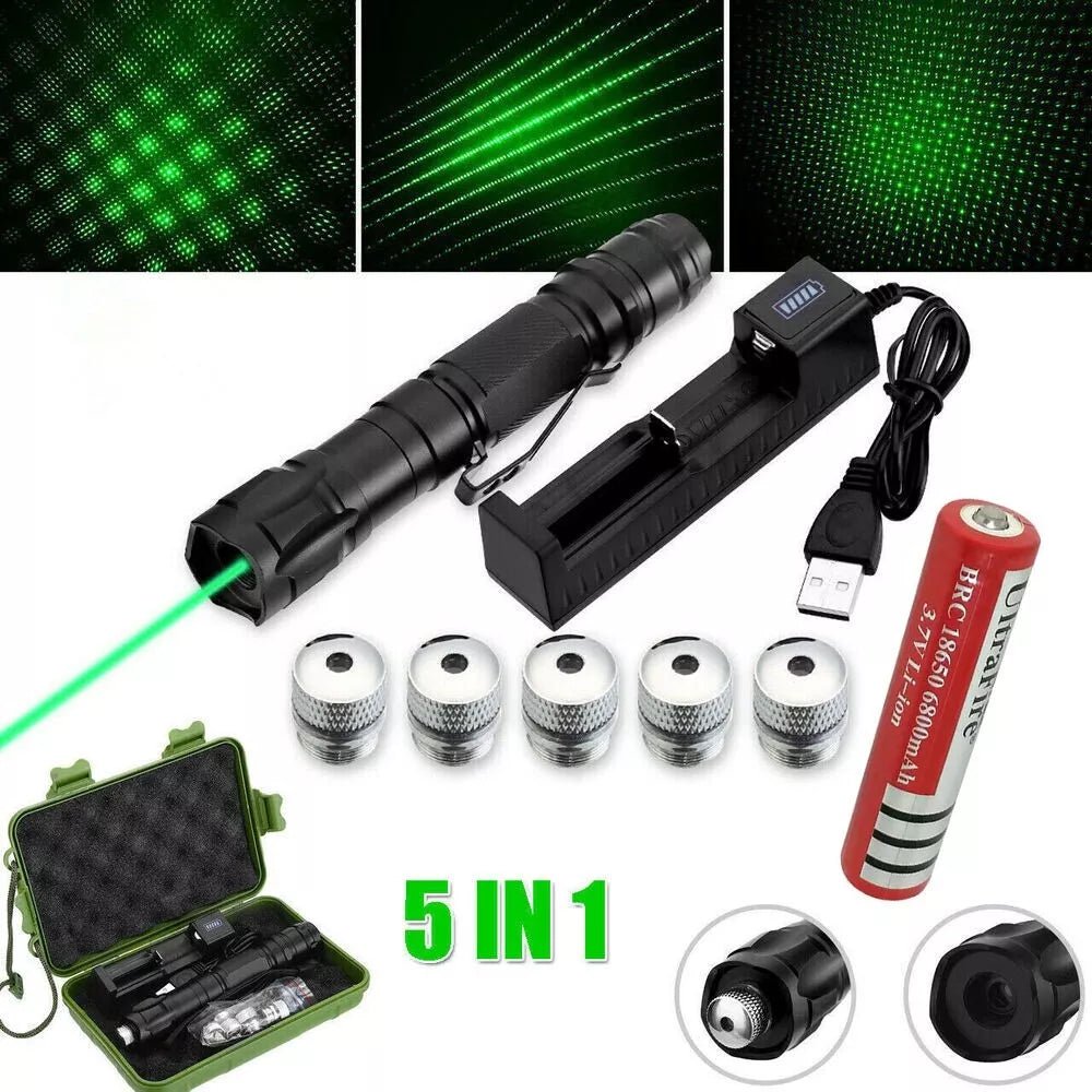Green Laser Pointer, Rechargeable Laser Pen with Anodized Metal Body, Astronomy Laser Pointer for Presentations