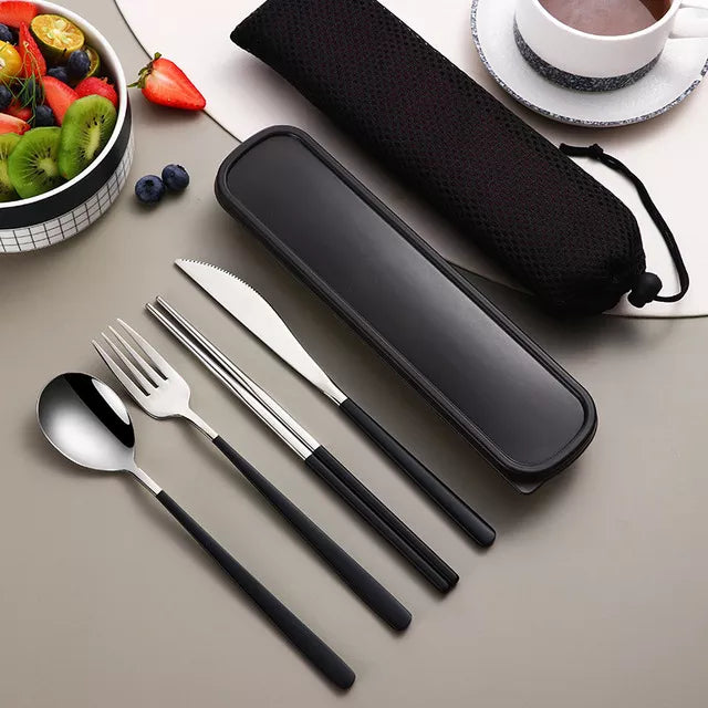 Eco-Friendly | Stainless Steel Cutlery Set with Portable Design | Durable Silverware for Everyday Dining