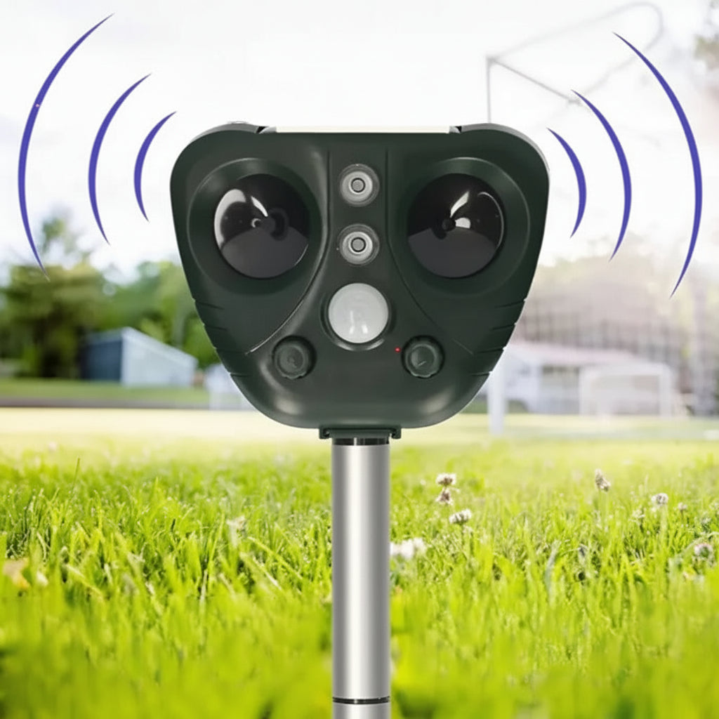 Bird Deterrent Ultrasonic Solar Powered, Bird Repellent Devices Outdoor with Flashing LED Light and 5 Modes, Pigeon Deterrent