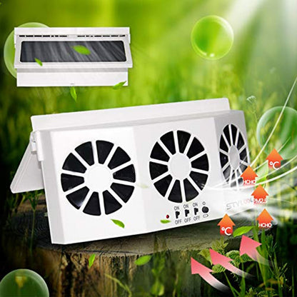 EcoVent | Solar Vehicle Exhaust Fan with Adjustable Solar Panel | Efficient Air Circulation for Heat Reduction