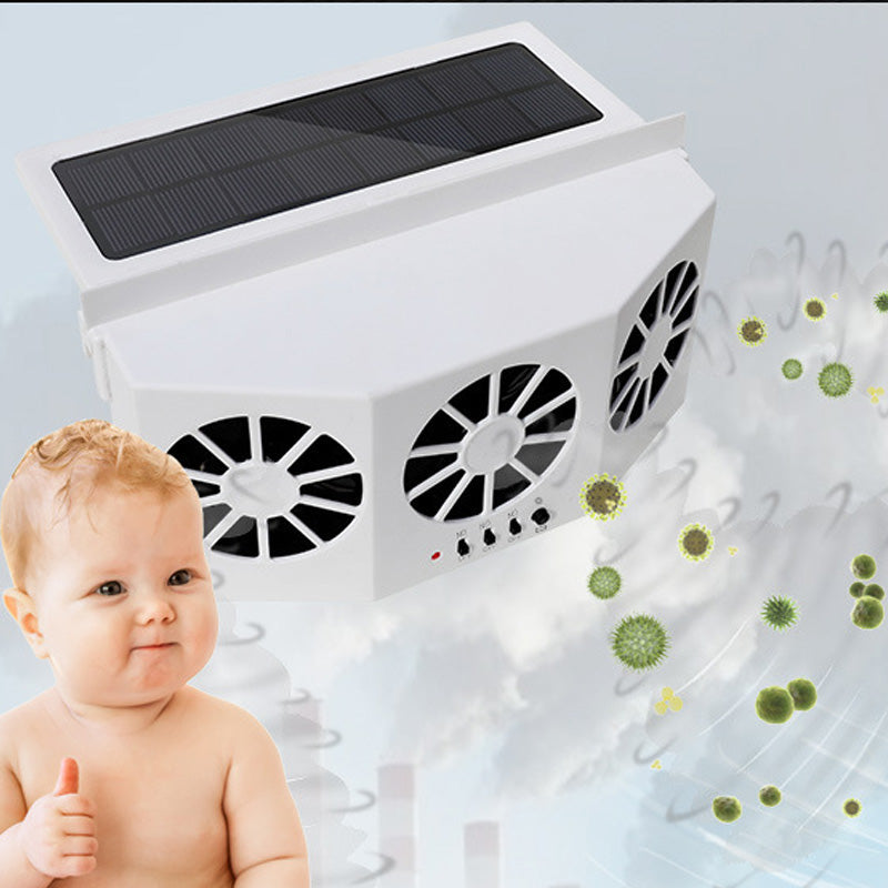 EcoVent | Solar Vehicle Exhaust Fan with Adjustable Solar Panel | Efficient Air Circulation for Heat Reduction