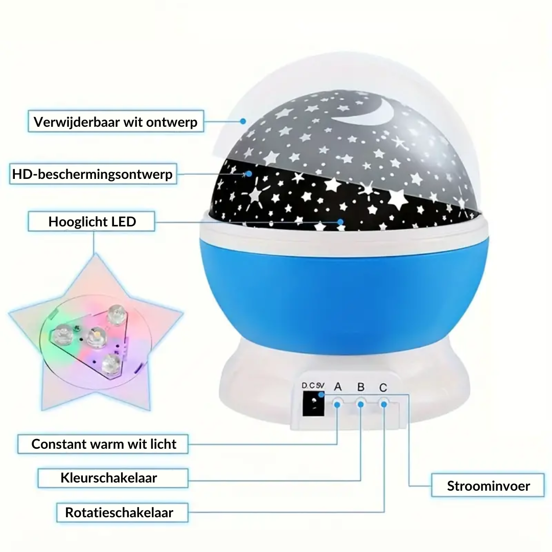 Galaxy Night Light Projector with Music & Rechargeable LED for Kids Room, Bedroom Ceiling & Wall Display