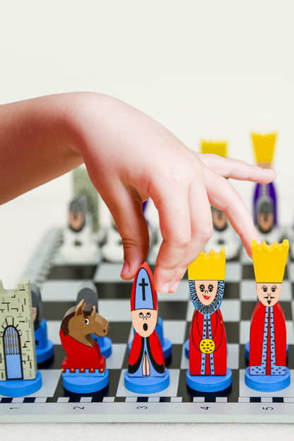 Educational Wooden Chess Set for Kids with Durable Design | Strategy Game for Critical Thinking
