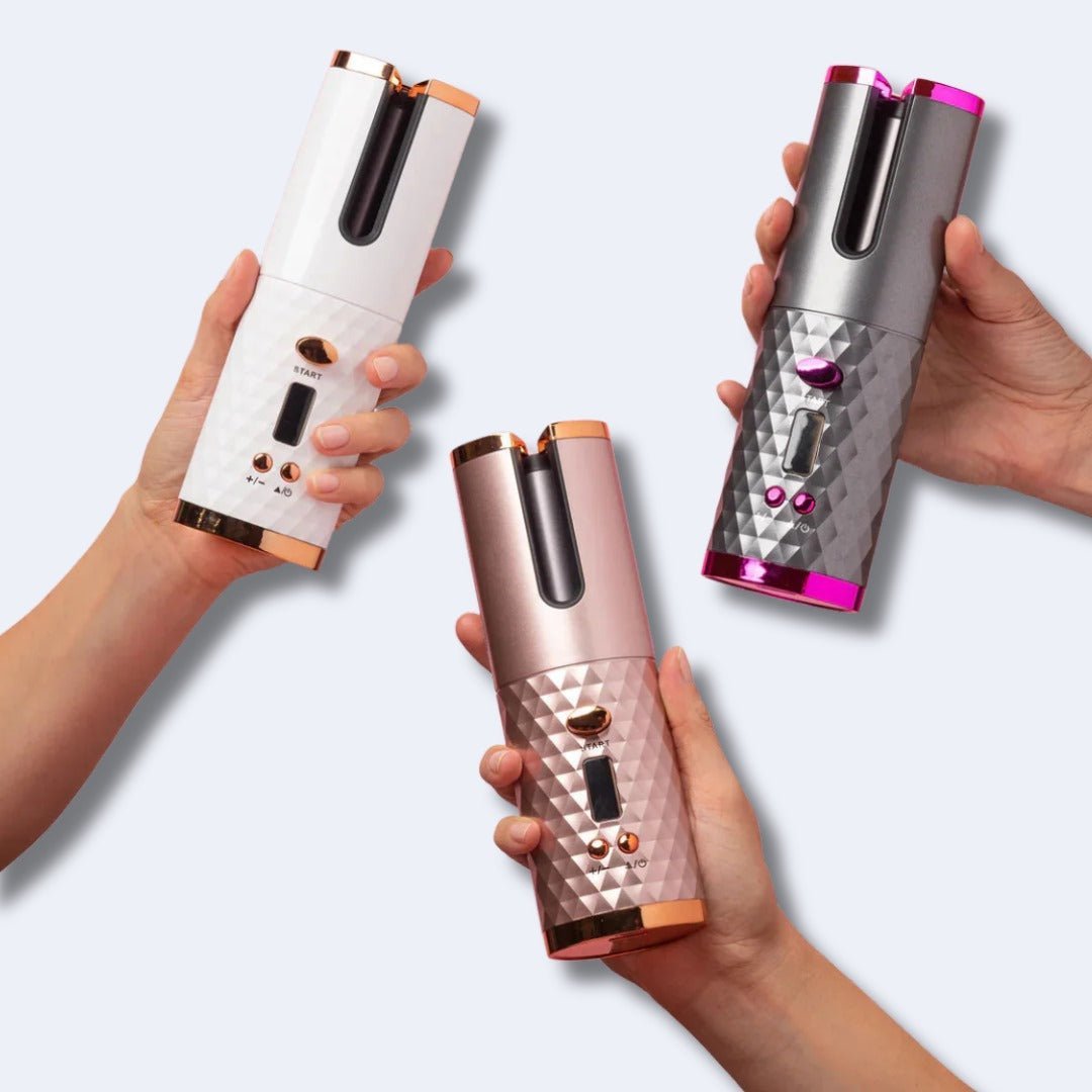 Effortless Style | Cordless Automatic Hair Curler with Adjustable Heat | Portable Design for Quick Touch-Ups