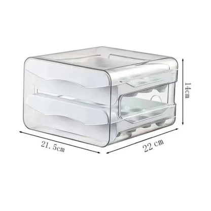 EGGLIVA – 2-Layer Refrigerator Egg Storage Box Organizer